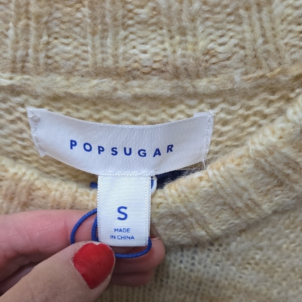 POPSUGAR Beige Knit Sweater - Picture 2 of 7